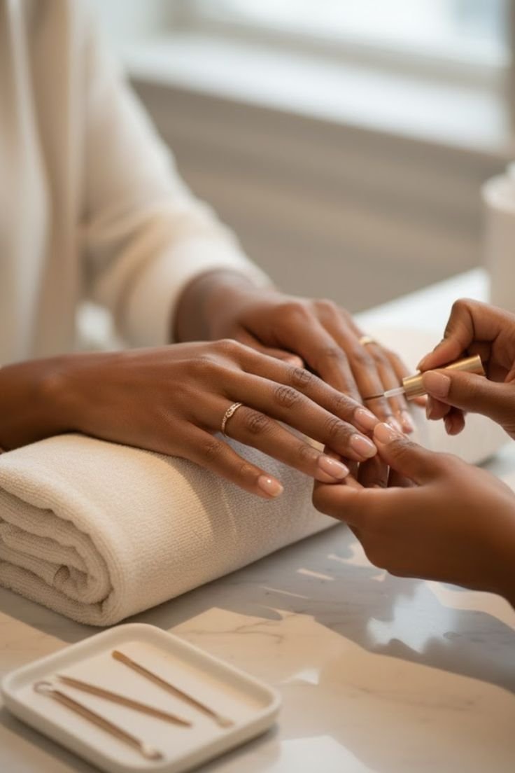 Manucure classique — pose vernis couleur IMANAILS Franconville